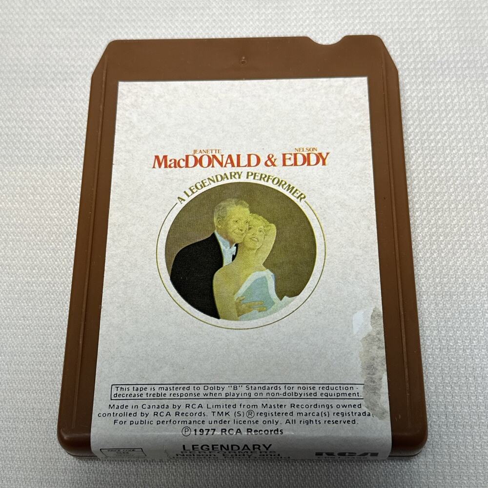 8-track MacDonald & Eddy A Legendary Performer Vintage UNTESTED